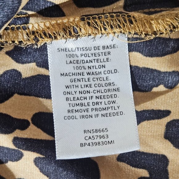 BP Women's Leopard Lace Camisole Top Med Y2K Indie Sleaze Dark Academia Layering - Picture 8 of 9